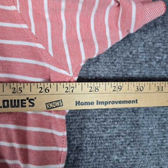 IZOD Men's Striped Polo Shirt 4XL Salmon White Short Sleeve Casual Golf - Picture 5 of 13